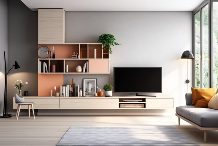 How to Decorate a Wall Behind a TV - Entertainment Center